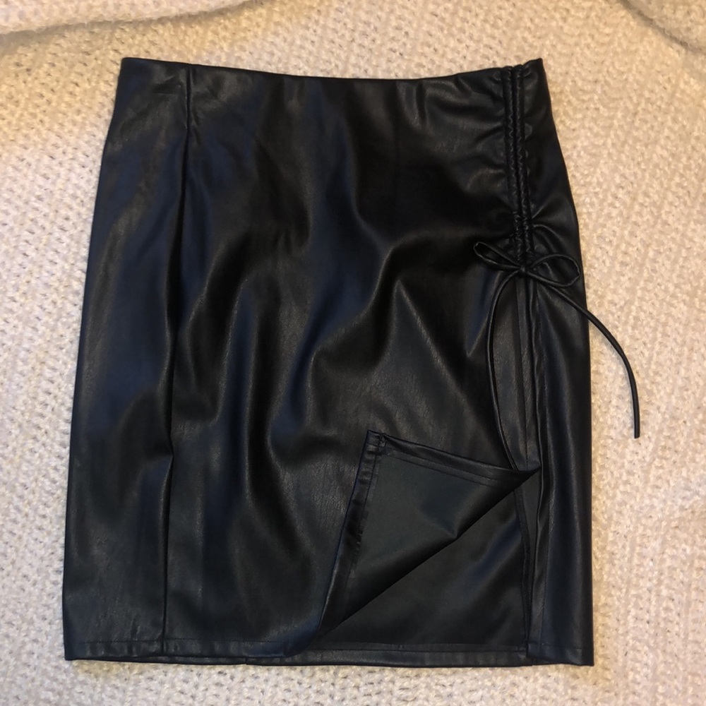 Faux Leather Mini Skirt